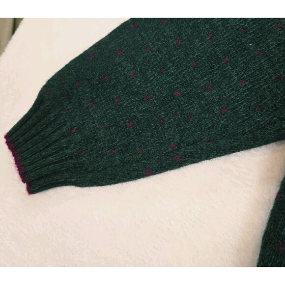 Woolrich Sweater Womens Large Wool Nylon Birds Eye Button Cardigan Knit Vintage - Picture 14 of 16